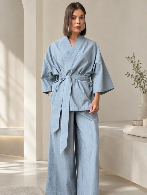 MIRA KIMONO + WIDE PANTS