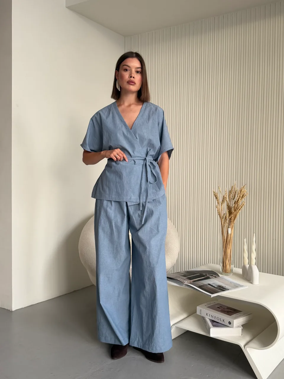 AURA KIMONO SHORT + WIDE PANTS