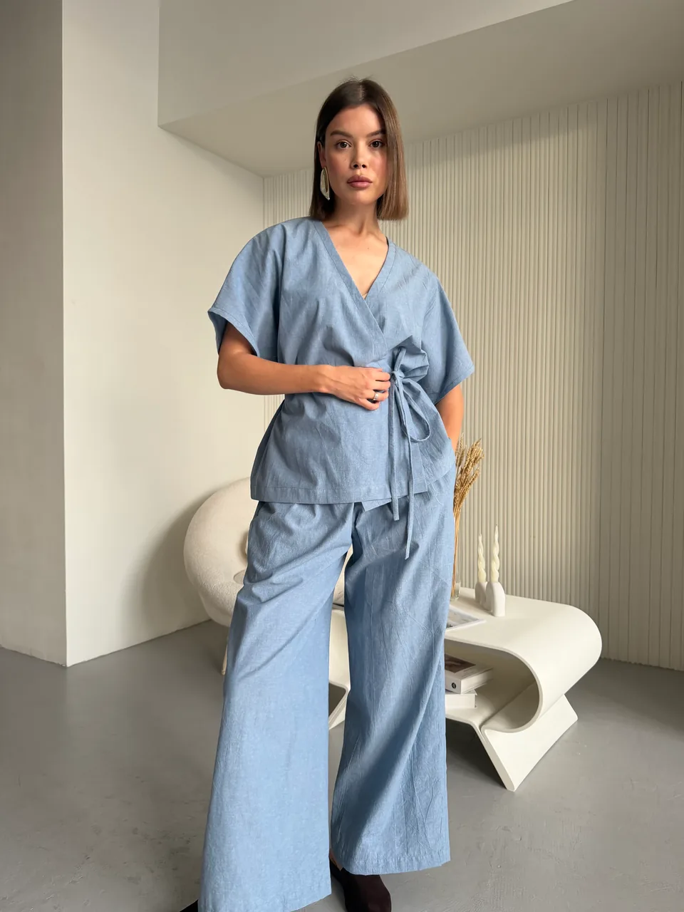 AURA KIMONO SHORT + WIDE PANTS