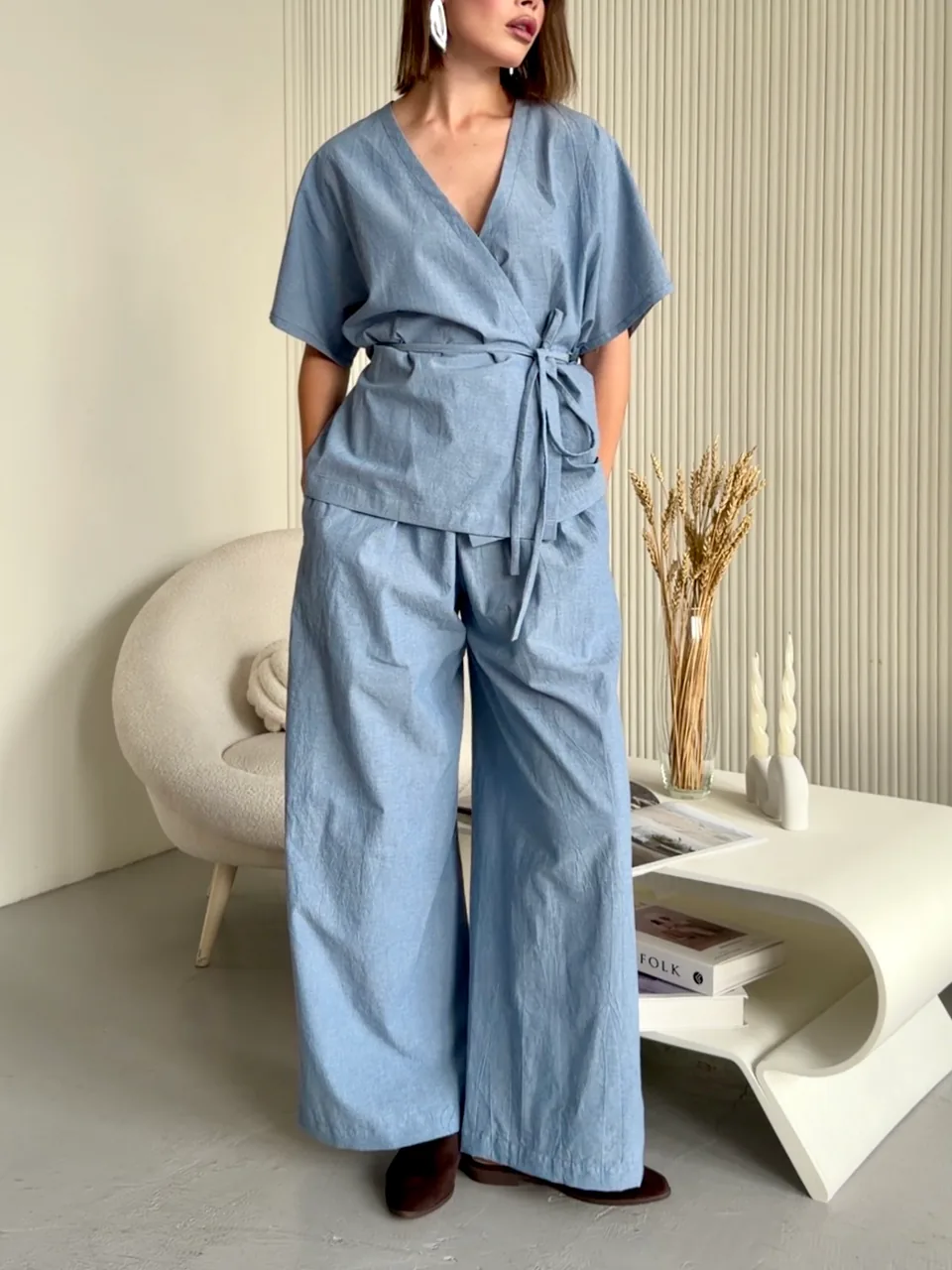 AURA KIMONO SHORT + WIDE PANTS — AURA KIMONO SHORT + WIDE PANTS